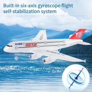 ジャイロ搭載 A380 ラジコン飛行機 簡単操作 2.4G