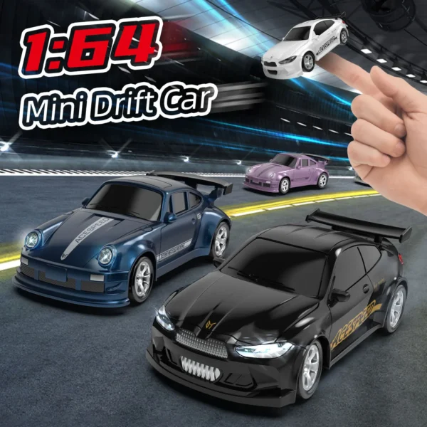 2025年 新型RCカー 1/64 ドリフト デスクトップラジコン 2.4G 軽 - 画像 (3)