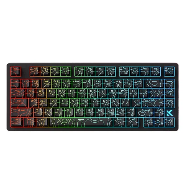 Mchose Jet 75 ホール効果磁気スイッチメカニカルキーボード 80キー RGB ガスケット構造 8K ポーリングレート 0.1ms 超低遅延 有線カスタムゲーミングキーボード - 画像 (4)