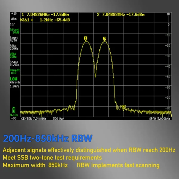 Tinysa Ultra Plus ZS406 ハンドヘルド スペクトラム アナライザー 900MHz-5.4GHz 20db LNAモジュール 3.98インチ IPS- TFT LCD 5000mAhバッテリー ポータブル アナライザー - 画像 (5)
