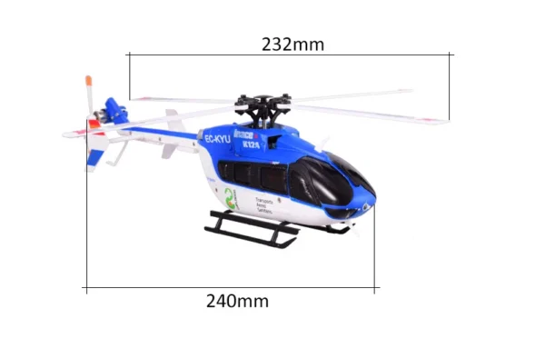 オリジナル XK K124 ヘリコプター EC145 6CH ブラシレス 3D 6G システム BNF 送信機なし FUTABA S-FHSS 対応 - 画像 (4)