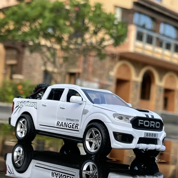 1/32 フォード ラプター F350 ピックアップ 合金 ミニカー オフロード 子供 ギフト - 画像 (2)