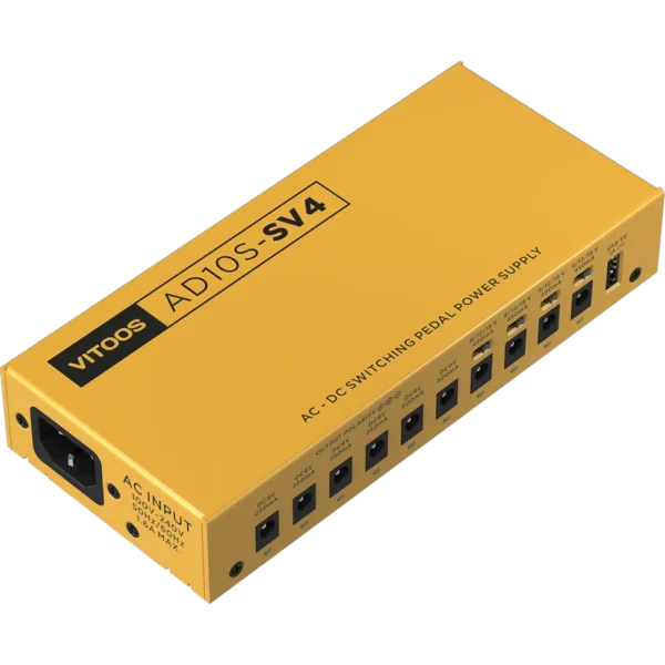 VITOOS AD10S-SV4 エフェクトペダル 電源完全分離 フィルターリップル ノイズ低減 高出力 デジタルエフェクター - 画像 (3)