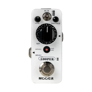 MOOER Micro Looper II ギターループペダル 480分録音、AUTO REC機能、3つの保存バンク、バンクあたり16スロット