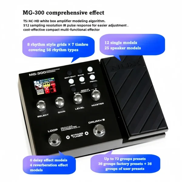 NUX MG-300 ギターエフェクター マルチ コンパクト - 画像 (3)