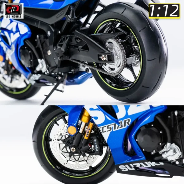 1/12 GSX-R1000 バイク模型 合金製 静的ディスプレイ ギフト - 画像 (3)