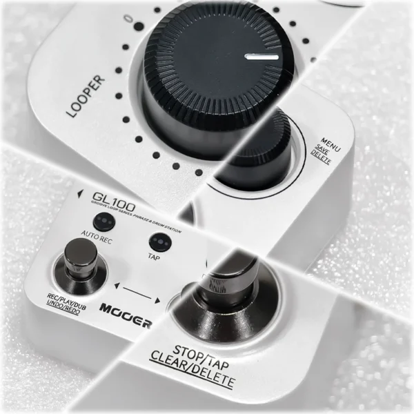 MOOER ギターペダル GL100 LOOP ドラムマシンエフェクトペダル 自動録音とタイムストレッチ機能 1.3インチタッチスクリーンペダル - 画像 (3)