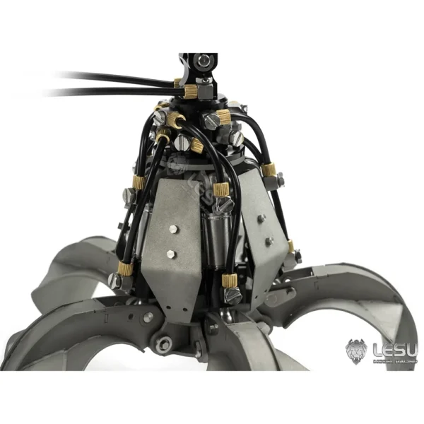 タミヤ  1/14 RC ショベルクレーン搭載型クレーン 1:14 RC トラック RC カー用 油圧式回転クローバケット LESU DIY パーツ - 画像 (6)
