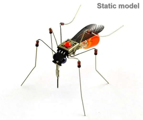 [蚊の静電気] STEAM DIY ロボット昆虫科学発明電子動物学校競技会用非はんだ付け DIYキットSTEMロボット動物