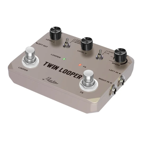 Rowin LTL-02 ツインルーパーペダル エレキギター用ルーパーペダルを アップグレード 10分ループ 無制限のUndo/Redo機能 11種類 - 画像 (4)