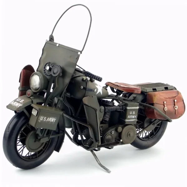 アンティーク風バイク模型 鉄製レトロ雑貨置物 ギフト装飾 - 画像 (2)