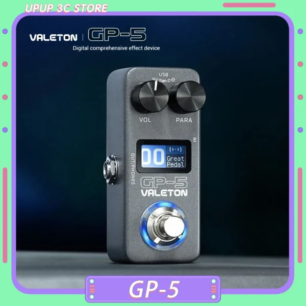 Valeton GP-5 エレキギター統合エフェクトデバイスプロセッサ/NAM&IRローダーサードパーティ製エンクロージャIRファイルのロードをサポート