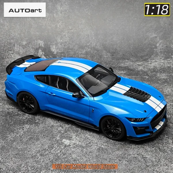 AUTOART 1/18 フォード マスタング シェルビー GT500 青 ミニカー - 画像 (5)
