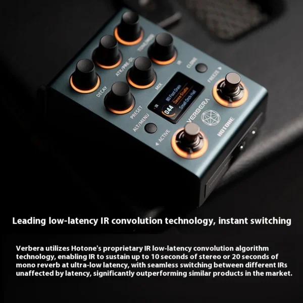 Hotone Verbera リバーブペダル ギター ベース IR LCD搭載 USB 軽量コンパクト - 画像 (4)