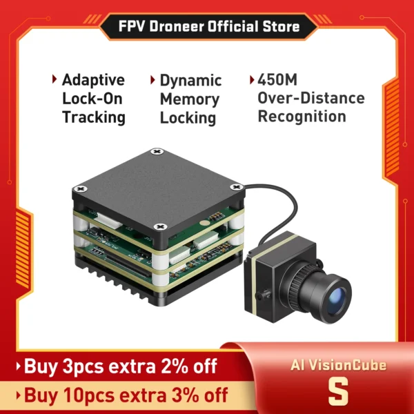 AI搭載FPVカメラ 追跡ロック ドローン空撮 VisionCude S