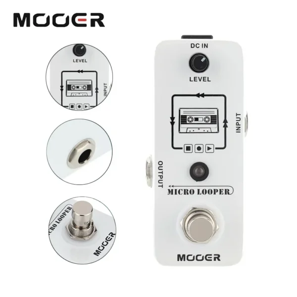 MOOER MLP1 マイクロルーパーペダル 30分ループレコーダー ニューラルタイムコンプレッション搭載 ポケットサイズループ ライブパフォーマンス - 画像 (6)