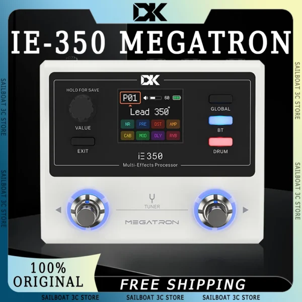 DK iE-350 MEGATRON エレキギター 統合エフェクト 充電式ドラムマシン カスタマイズ Bluetooth ポケット デジタルエフェクトデバイス