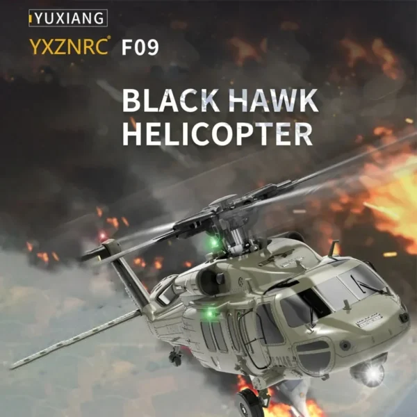 リモートコントロール航空機 ブラックホーク RC ヘリコプター Yxznrc F09V Uh60 ユーティリティ 6ch 6軸ジャイロ 3Dデュアルブラシレスモーター RTF RC - 画像 (3)