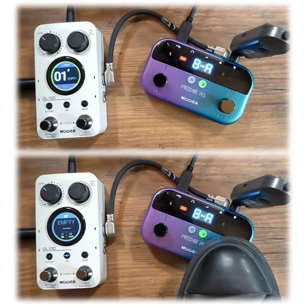 MOOER ギターペダル GL100 LOOP ドラムマシンエフェクトペダル 自動録音とタイムストレッチ機能 1.3インチタッチスクリーンペダル - 画像 (6)