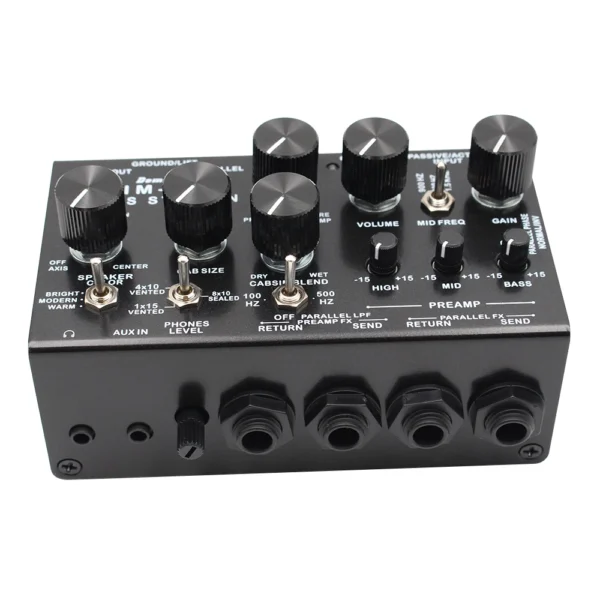 高品質の Demonfx SIM-AMP シンプリファイアー ベースステーション | プリアンプシミュレーター、パワーアンプ SIM、ステレオキャブ SIM & DI 出力 (エレクトリックベース用) - 画像 (6)