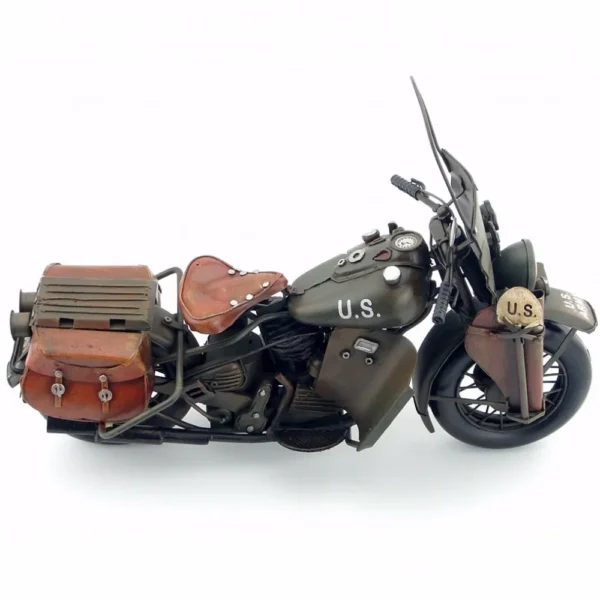 アンティーク風バイク模型 鉄製レトロ雑貨置物 ギフト装飾 - 画像 (6)