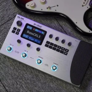 M-VAVE MK300 エレキギター（マルチエフェクトペダル、ニューラルアンプシミュレーター、300sサイクル、128AMP/360FX/10時間バッテリー駆動）