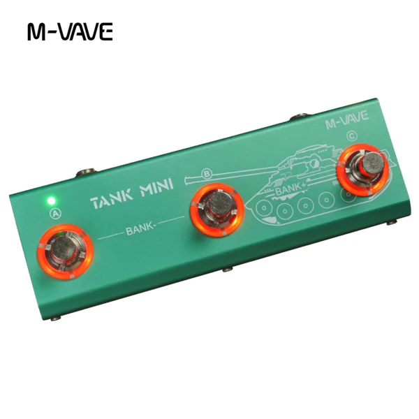 M-vave Tank Mini マルチエフェクトギターペダル、IRおよびOTGレコーディングをサポート、内蔵キャブ、アンプ、モジュレーション、FX、ディレイ、リバーブエフェクト - 画像 (2)