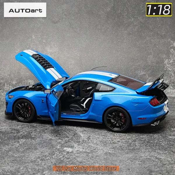 AUTOART 1/18 フォード マスタング シェルビー GT500 青 ミニカー - 画像 (3)