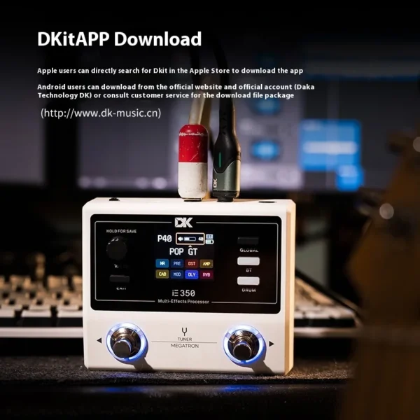DK iE-350 MEGATRON エレキギター 統合エフェクト 充電式ドラムマシン カスタマイズ Bluetooth ポケット デジタルエフェクトデバイス - 画像 (2)