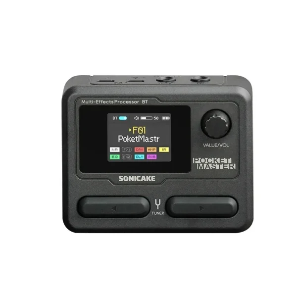 SONICAKE ポケットマスター ギターベースアンプ 1.77インチ LCDスクリーン 100種類以上のマルチエフェクトペダル QME-10 OTGルーパー対応 ミニギターアンプ - 画像 (6)