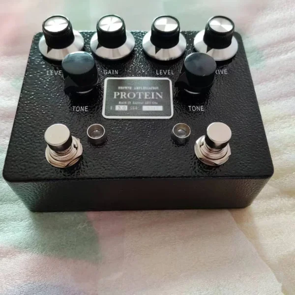 LY-ROCK BR0WNE PROTEIN ギター ペダル 白黒 オーバードライブ ディストーション - 画像 (2)