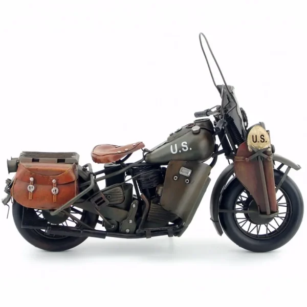 アンティーク風バイク模型 鉄製レトロ雑貨置物 ギフト装飾 - 画像 (3)