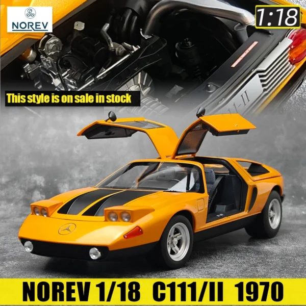 NOREV 1/18 新C111/II 1970 イエロー合金製車模型 ギフト最適