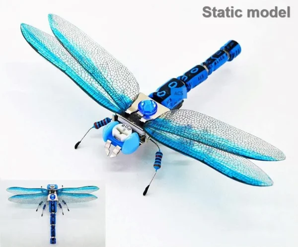 [トンボの静電気] STEAM DIY ロボット昆虫科学発明電子動物学校競技会用非はんだ付け DIYキットSTEMロボット動物