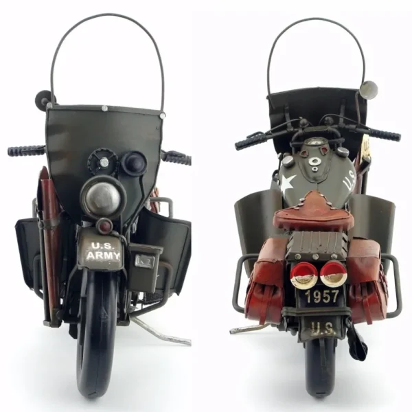 アンティーク風バイク模型 鉄製レトロ雑貨置物 ギフト装飾 - 画像 (5)