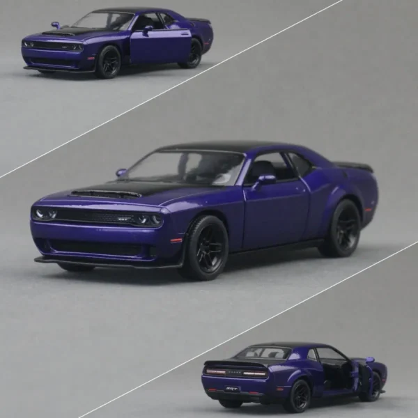 KiNSMART の車模型 1/40 ダッジ チャレンジャー SRT デモ ハイパーカー ダイキャスト ミニチュア プルバック 車両コレクション 男の子へのギフト - 画像 (3)