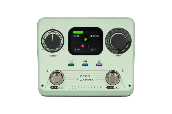 FLAMMA FF20 ステレオ デュアルフットスイッチ ルーパー ドラムマシンペダル エレキギター用 100個のストレージスロット 300分のループ録音 - 画像 (2)
