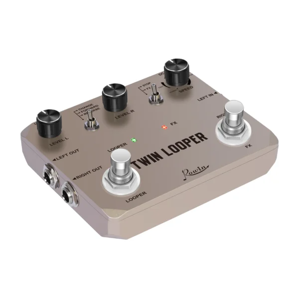 Rowin LTL-02 ツインルーパーペダル エレキギター用ルーパーペダルを アップグレード 10分ループ 無制限のUndo/Redo機能 11種類 - 画像 (5)