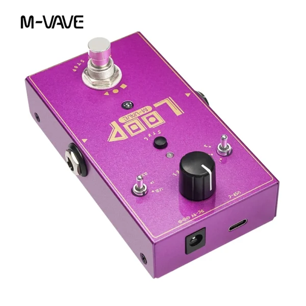 M-VAVE Loop-II ギタールーパーペダル 3ループ 最大11分の録音時間 3スピードコントロール ループエフェクトペダル - 画像 (4)
