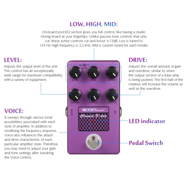MOSKYaudio F-DER スピーカーシミュレーター ギター ベース エフェクター - 画像 (2)