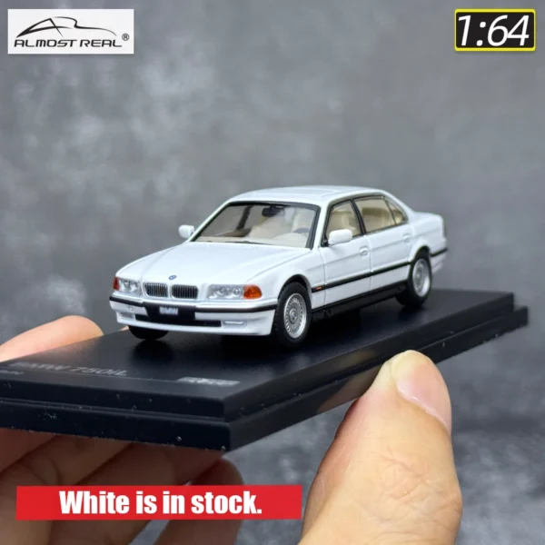 ARボックスダイキャストモデル1/64スケール新品750iL（E38）ブラックスタティックオーナメントホリデーギフトコレクション - 画像 (2)