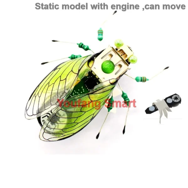 [セミエンジン] STEAM DIY ロボット昆虫科学発明電子動物学校競技会用非はんだ付け DIYキットSTEMロボット動物