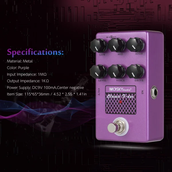 MOSKYaudio F-DER スピーカーシミュレーター ギター ベース エフェクター - 画像 (4)