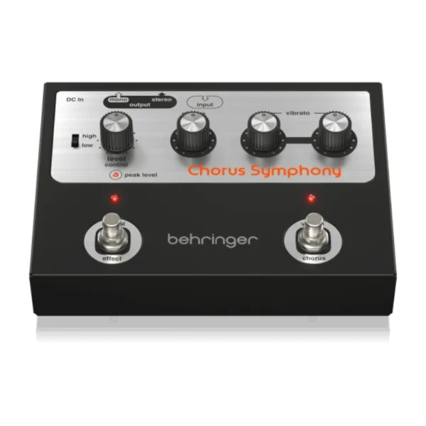 Behringer CHORUS SYMPHONY ヴィンテージ 70年代 モジュレーションペダル。BBDコーラスとビブラートモード、可変入力レンジ、ワイド3Dステレオサウンドを搭載。 - 画像 (2)