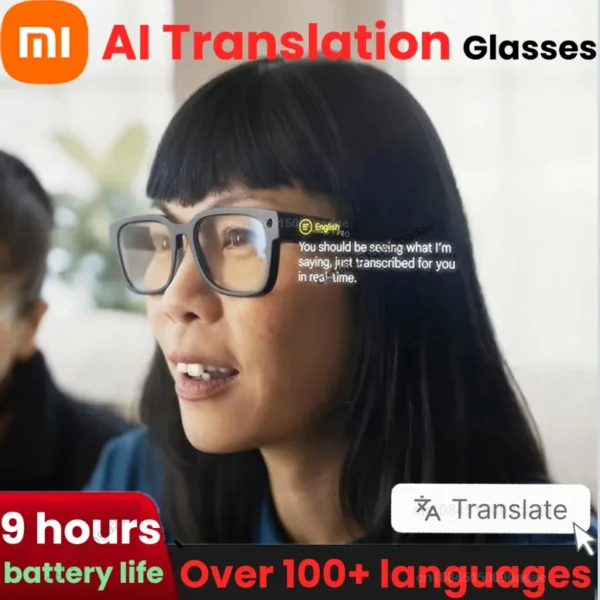 Xiaomi 4K HD Ai スマートグラスカメラ ウェアラブルミニカメラ Bluetooth 通話 音声アシスタントコントロール スマート スポーツカメラグラス