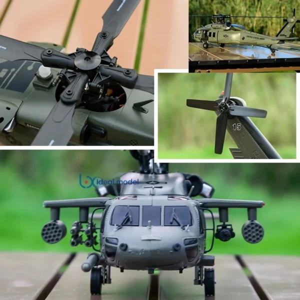 Yuxiang F09V 6CH ブラックホーク ラジコンヘリ UH60 模倣 武装ヘリ 模型 飛行玩具 - 画像 (4)