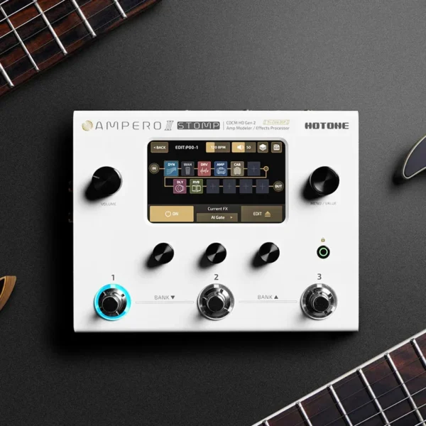 Hotone Ampero II ギターベースアンプモデリング IRキャビネットシミュレーション マルチエフェクトペダル MIDI I/O ステレオ OTG USB オーディオインターフェース - 画像 (2)