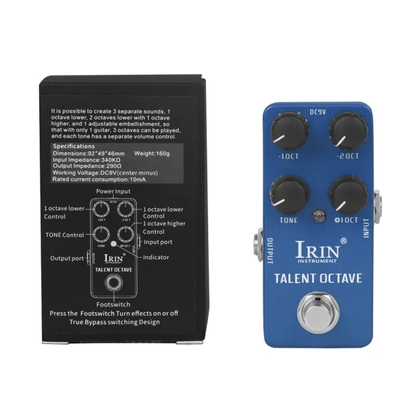IRIN RS-19 Talent Octave ギターエフェクター ミニ トゥルーバイパス ギターパーツ - 画像 (6)