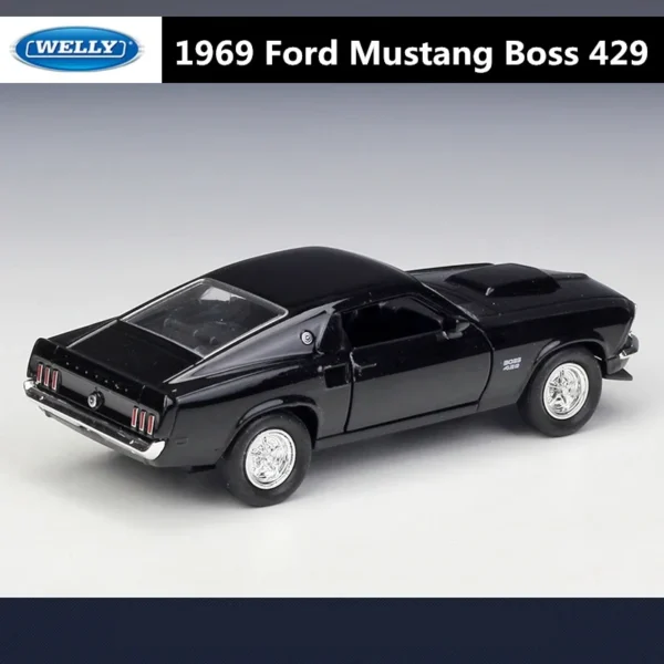 1/36 フォード マスタング 1969 ダイキャスト 模型 ボス429 WELLY ミニカー 子供 ギフト 車 おもちゃ - 画像 (6)