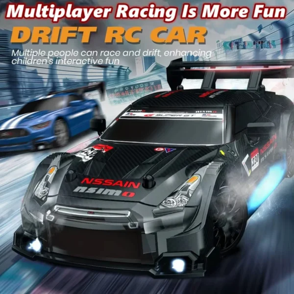 1/24 RC ドリフトカー マスタング 高速4WD ギフト競技レース 交換タイヤ - 画像 (4)
